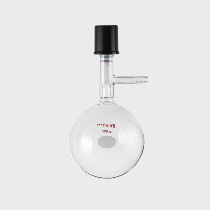 具小咀溶剂存储瓶 小咀外径：10mm，高真空阀：0-8mm，500ml 特优级