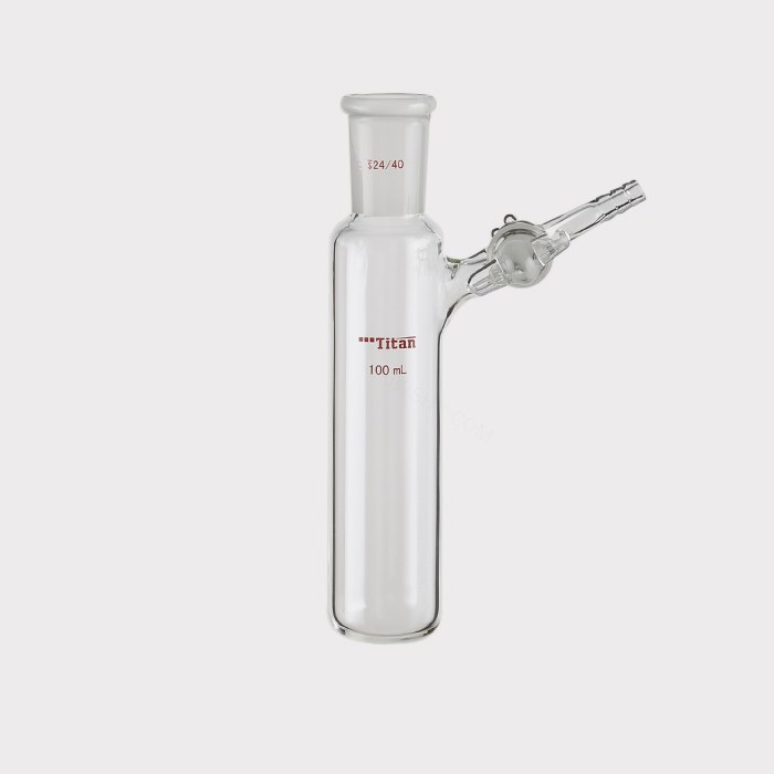 反应管 具2mm玻璃节门，磨口：24/40，100ml 特优级 - ACESUN艾斯琳