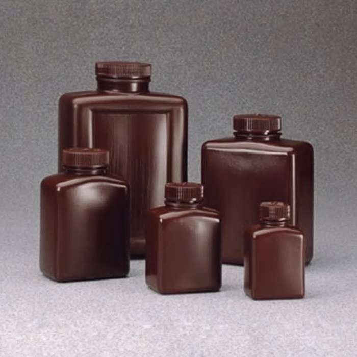 LPE 矩形瓶 琥珀色 HDPE PP螺旋盖 500ml - Nalgene/耐洁