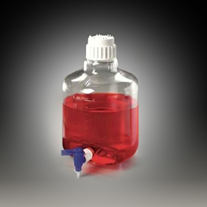 [LPE] ClearboyTM 透明细口大瓶（带放水口）聚碳酸酯 聚丙烯放水口和螺旋盖 TPE垫圈 20L - Nalgene/耐洁