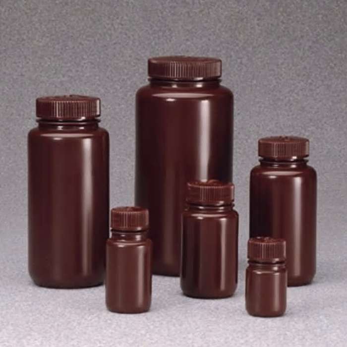LPE 广口圆底瓶 琥珀色 HDPE PP盖 250ml - Nalgene/耐洁