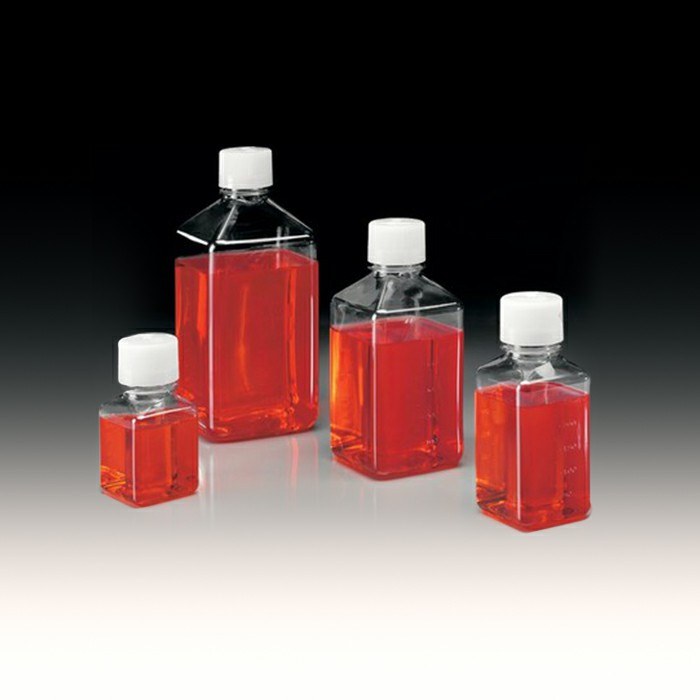 LPE 无菌 PET 有刻度诊断瓶 天然高密度聚乙烯盖 1000ml 科研专用