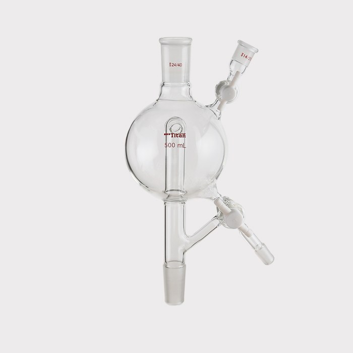 溶剂蒸馏头（出口带磨口：14/20）500ml ，上磨口：24/40，下磨口：24/40 特优级 - ACESUN艾斯琳