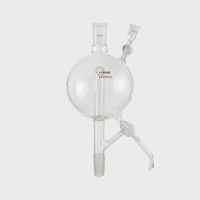 溶剂蒸馏头（出口不带磨口） 1000ml ，上磨口：24/40，下磨口：24/40 特优级 - ACESUN艾斯琳