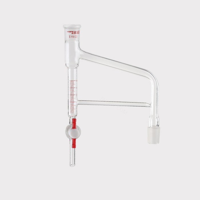分水蒸馏接受管 5ml ，磨口：19/22，高&times;宽：205&times;120mm 特优级