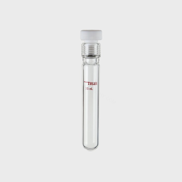 厚壁耐压瓶 35ml ，15#螺口，瓶身外径&times;螺口以下长度：26&times;125mm 特优级 爆款