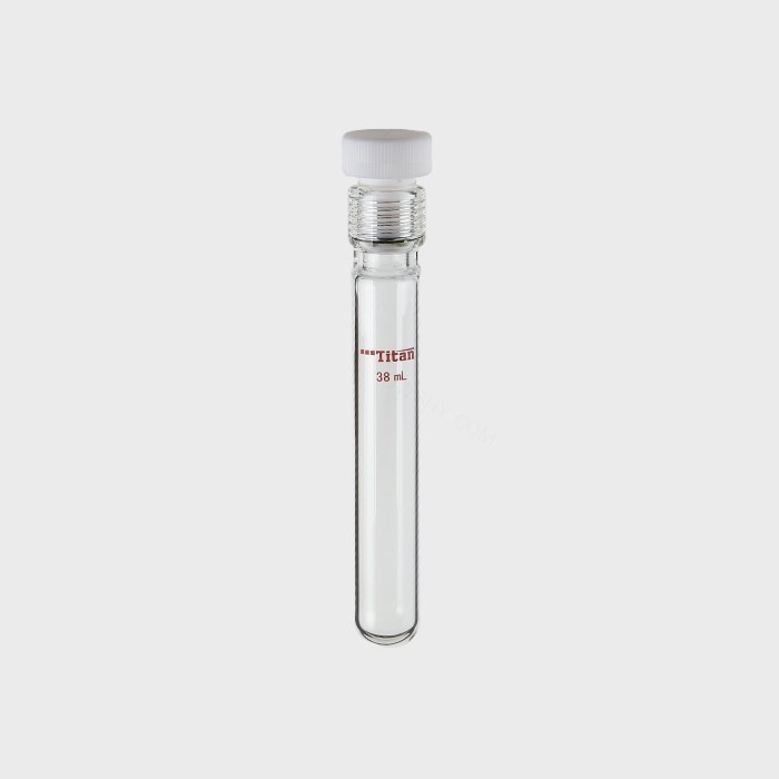 厚壁耐压瓶 38ml ，15#螺口，瓶身外径&times;螺口以下长度：26&times;135mm 特优级