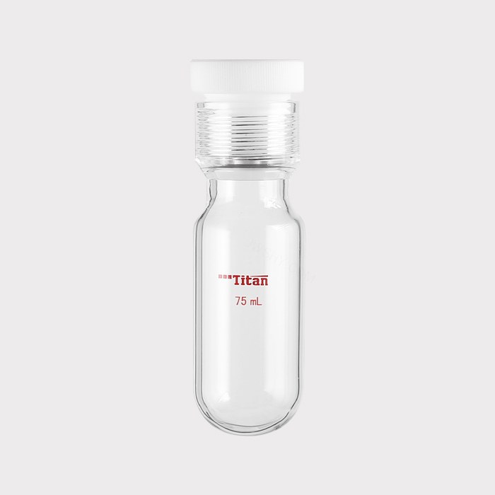 厚壁耐压瓶 75ml ，25#螺口，瓶身外径&times;螺口以下长度：46&times;90mm 特优级