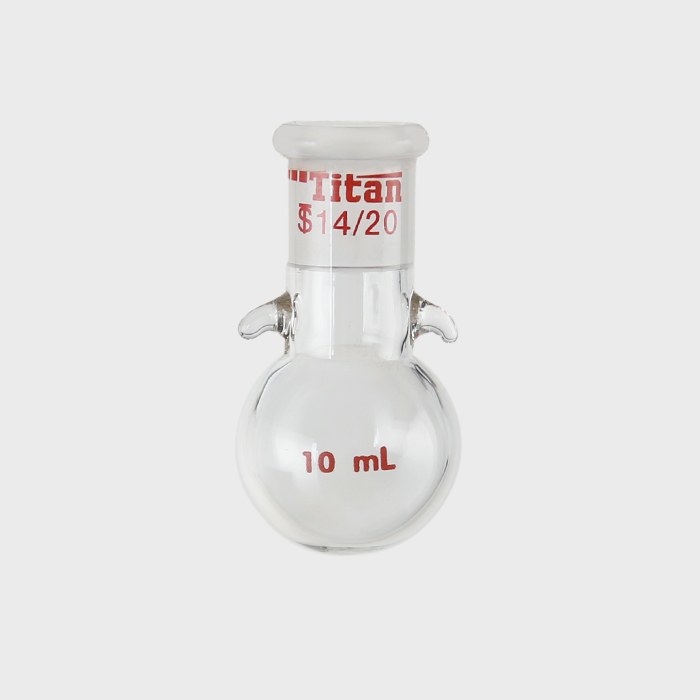 具挂钩圆底烧瓶 磨口：14/20，10ml 特优级