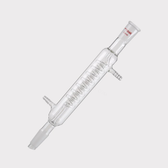 格氏蛇型冷凝器 磨口：24/40，有效长度：200mm，小咀外径：8mm 特优级