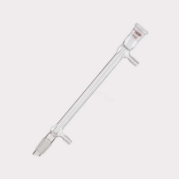 高水速直型冷凝器 磨口：19/22，有效长度：190mm，小咀外径：8mm 特优级