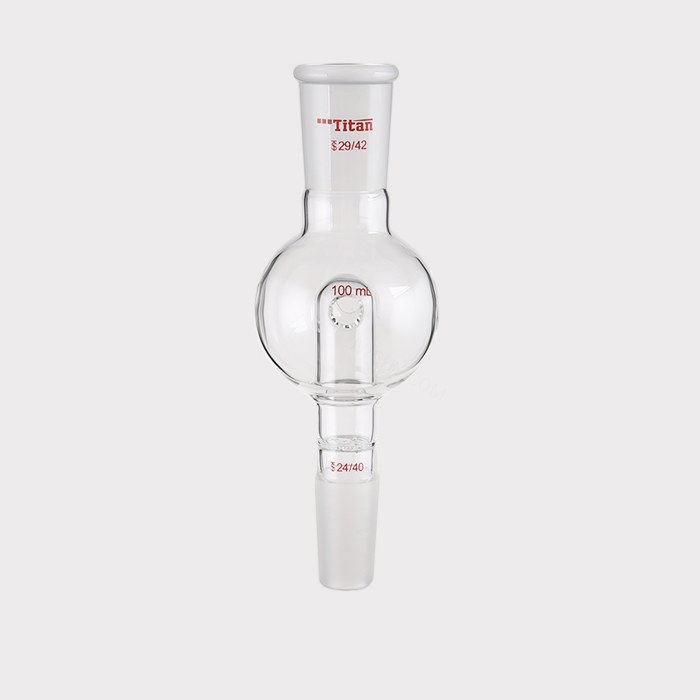 具孔玻板防溅球 上磨口：29/42，下磨口：24/40，100ml 特优级 - ACESUN艾斯琳