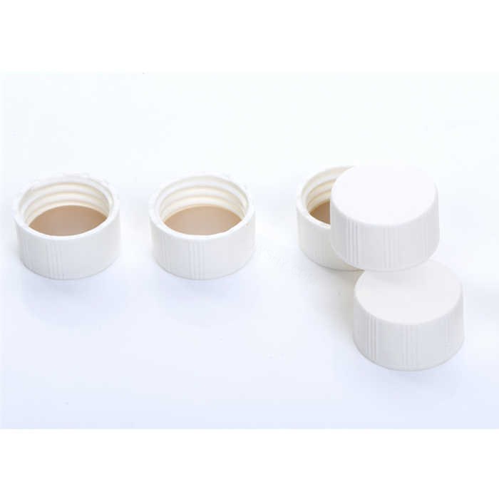 24-400预组装白色聚丙烯实心螺纹盖 带本白色PTFE/本色硅胶垫 - ACESUN艾斯琳