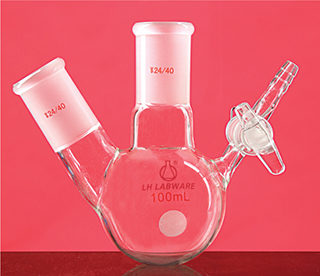 玻璃互换二口球瓶反应瓶 500ml/24#19# - 联华