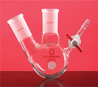 四氟二口球瓶反应瓶 250ml/19#14# - 联华