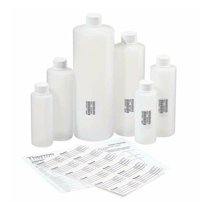 LPE I-Chem 250ml HDPE圆筒瓶 未处理 自然色 带PP白色盖子 - Nalgene/耐洁