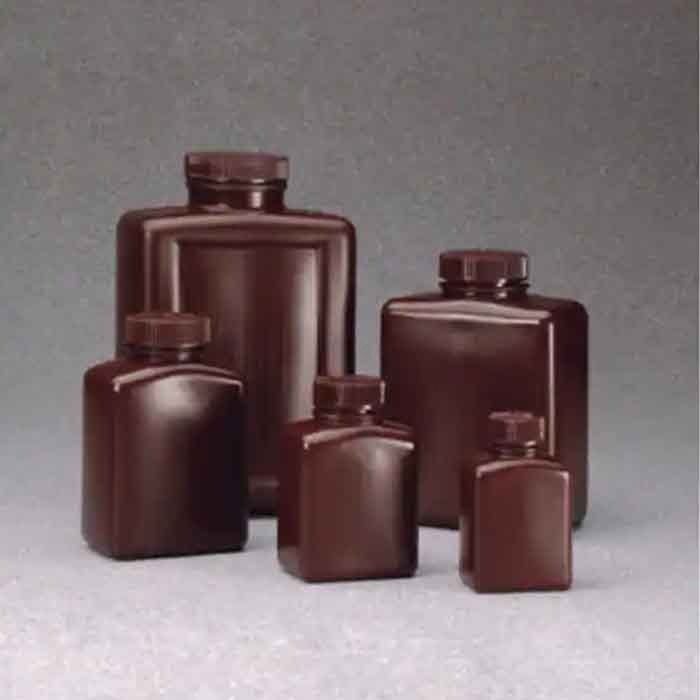 LPE 矩形瓶 琥珀色 HDPE PP螺旋盖 1000ml - Nalgene/耐洁