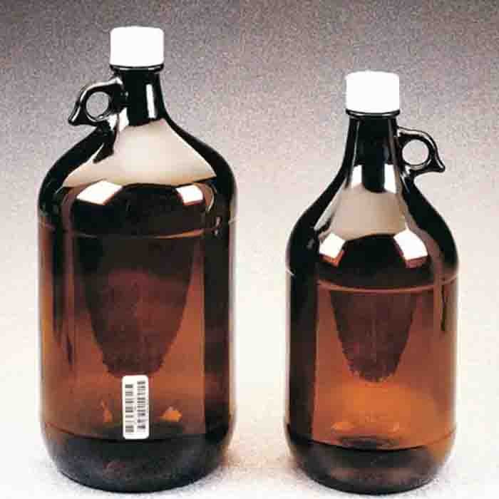 LPE I-Chem 2360ml 琥珀色玻璃罐 已处理 带PTFE内衬PP白色盖子 - Nalgene/耐洁