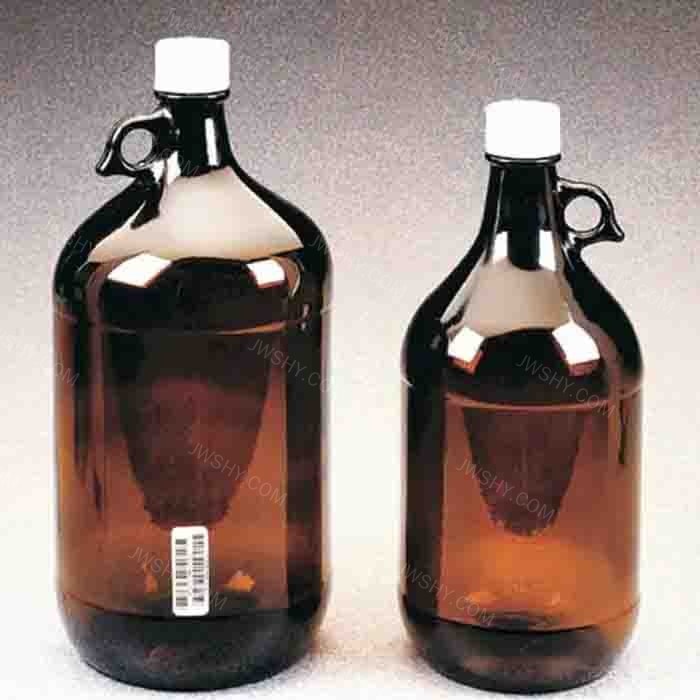 LPE I-Chem 4L 琥珀色玻璃罐 已处理 带PTFE内衬PP白色盖子 - Nalgene/耐洁