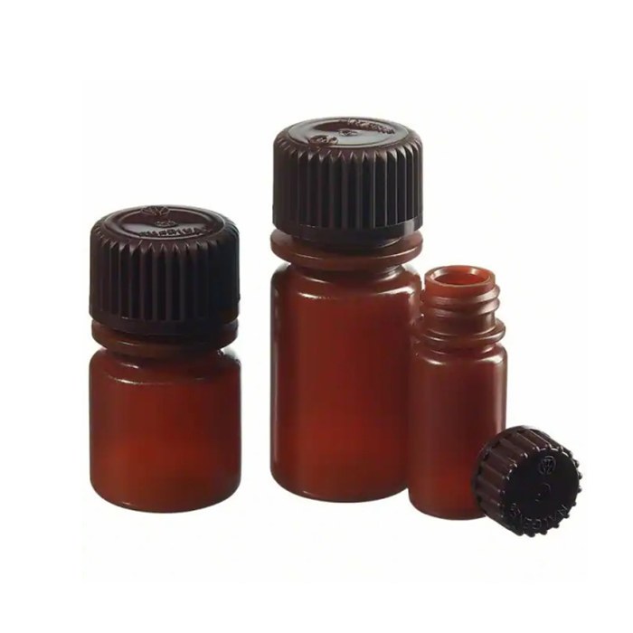 LPE 大包装诊断瓶 带盖 透明琥珀色 HDPE 不透明琥珀色PP盖 3.4ml 科研专用
