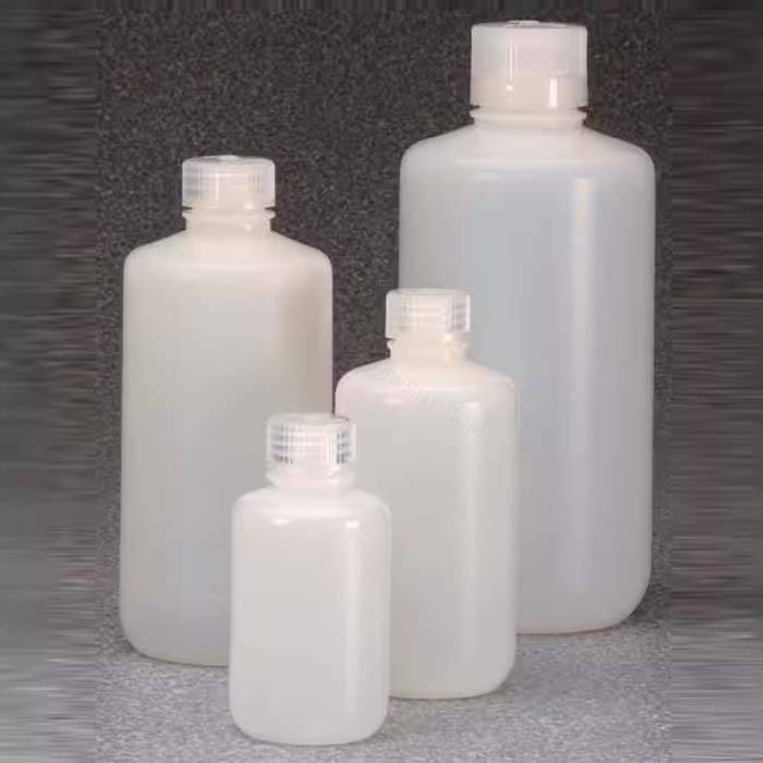 LPE 窄口瓶 氟化高密度聚乙烯 半透明 氟化聚丙烯盖 500ml 非无菌
