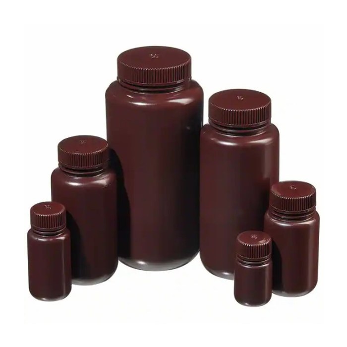 LPE 琥珀色广口包装瓶 HDPE PP盖 500ml