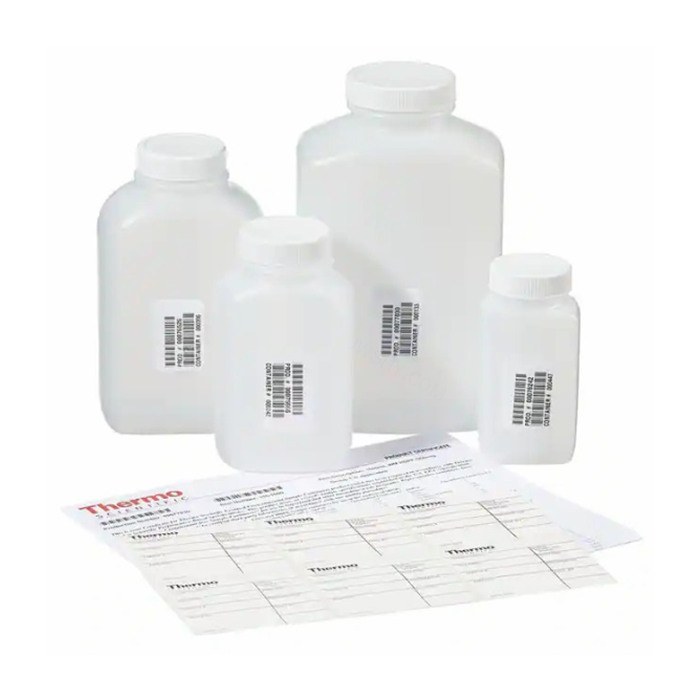 LPE I-Chem 矩形广口瓶 1L HDPE 已认证 自然色 PP白色盖