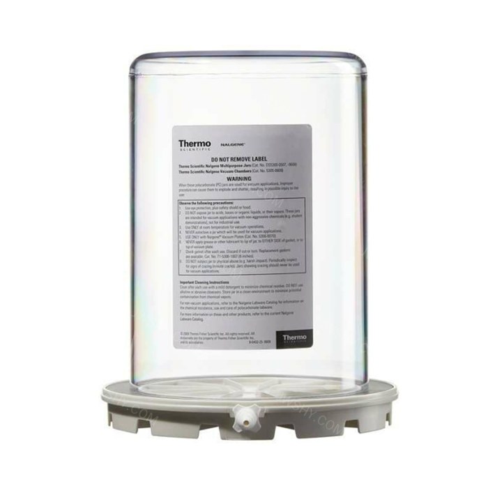 LPE 真空室 透明PC广口瓶 白色PP底盘 4.7L - Nalgene/耐洁