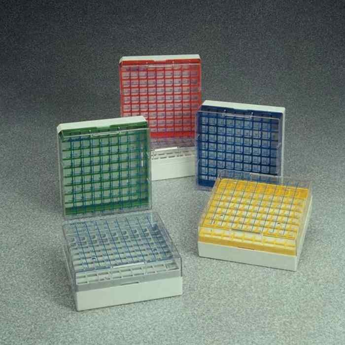 LPE彩色冻存盒，聚碳酸酯PC，灰色，81格