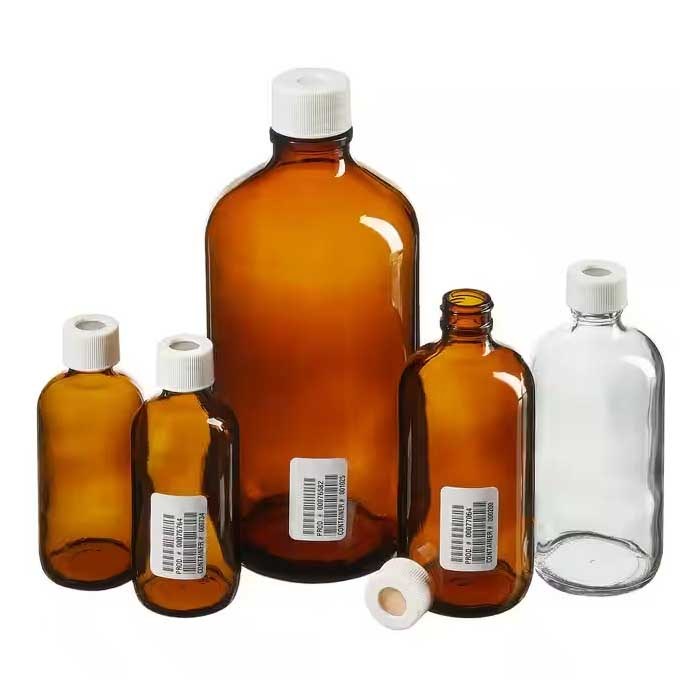 LPE I-Chem 125ml 琥珀色窄口瓶 玻璃 PP开口盖 带0.125英寸隔膜 无处理 - Nalgene/耐洁
