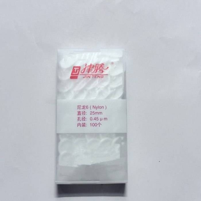 针式滤器 国产有机系 尼龙6 0.45um 25mm 白色 盒装