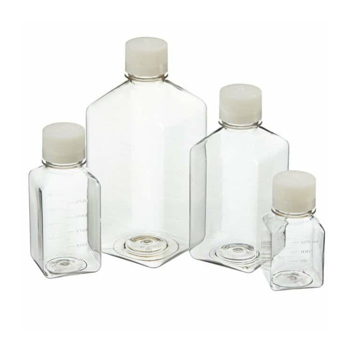 LPE 无菌 PET 有刻度培养基瓶 HDPE盖 125ml 透明 科研专用 - Nalgene/耐洁