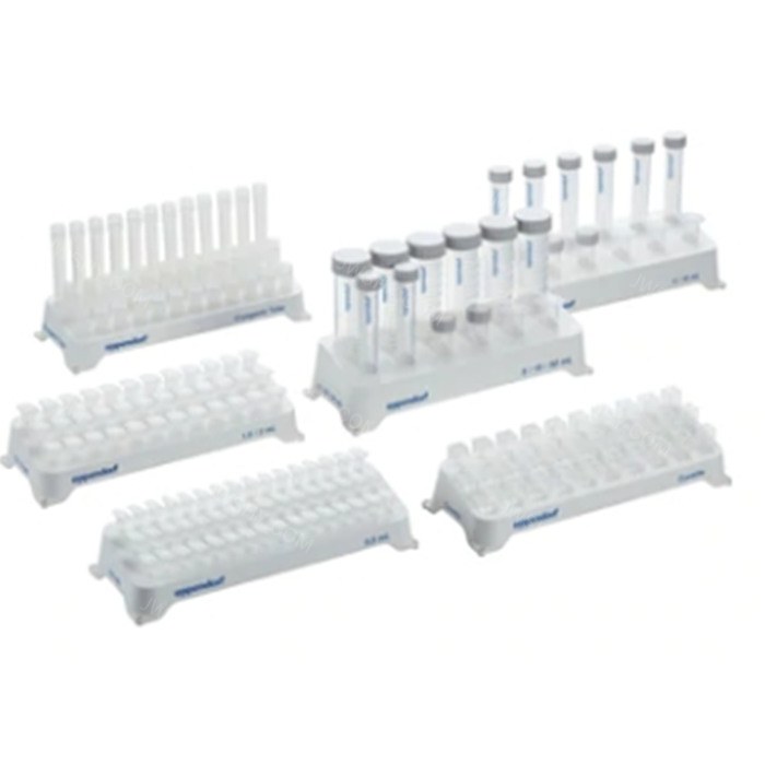 离心管架, 用于5.0 mL 和15 mL 离心管, 16孔（2排x8孔）, 2个, 白色, 高温高压灭菌