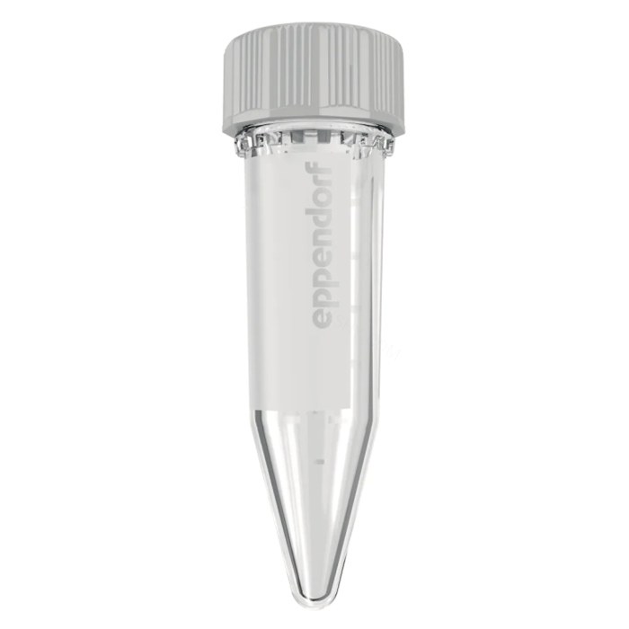 Eppendorf 5.0 mL 离心管, 螺旋盖, 法医DNA级, 200个(4包x50个) - Eppendorf
