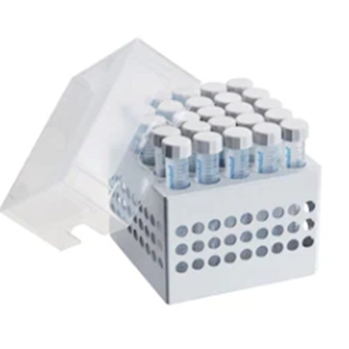 储存盒5x5，可放置25个内旋盖冻存管，2个，5＂，高127mm，聚丙烯材质，可耐受-86&deg;C，可高温高压灭菌，…