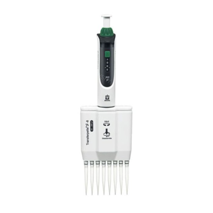 Transferpette S-8, 数字可调量程移液器, DE-M, M8-300, 30-300 µl