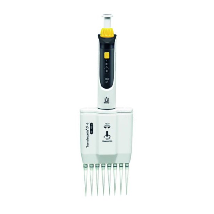 Transferpette S-8, 数字可调量程移液器, DE-M, M8-100, 10-100 µl