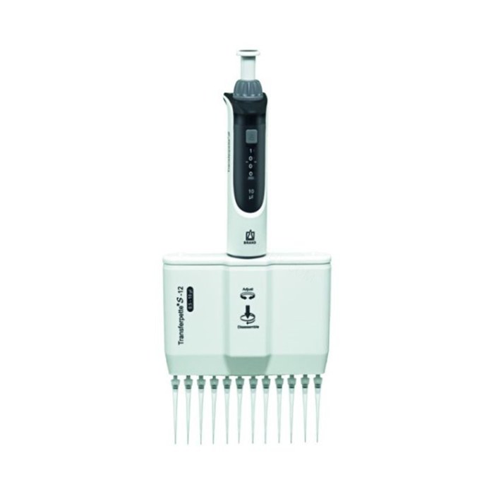 Transferpette S-12, 数字可调量程移液器, DE-M, M12-10, 0,5-10 &micro;l 新货号910705920-老货号705920 新老货号随机发货 - Brand/普兰德