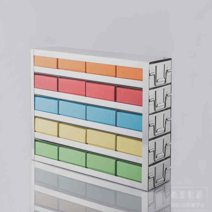 不锈钢冻存架 抽屉式平放5&times;4 净尺寸140&times;554&times;290