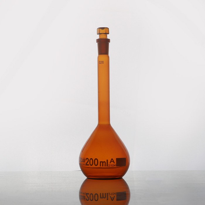 容量瓶（A级）14# 200mL 允差：&plusmn;0.15mL 琥珀色 特优级 包过检 不含证书