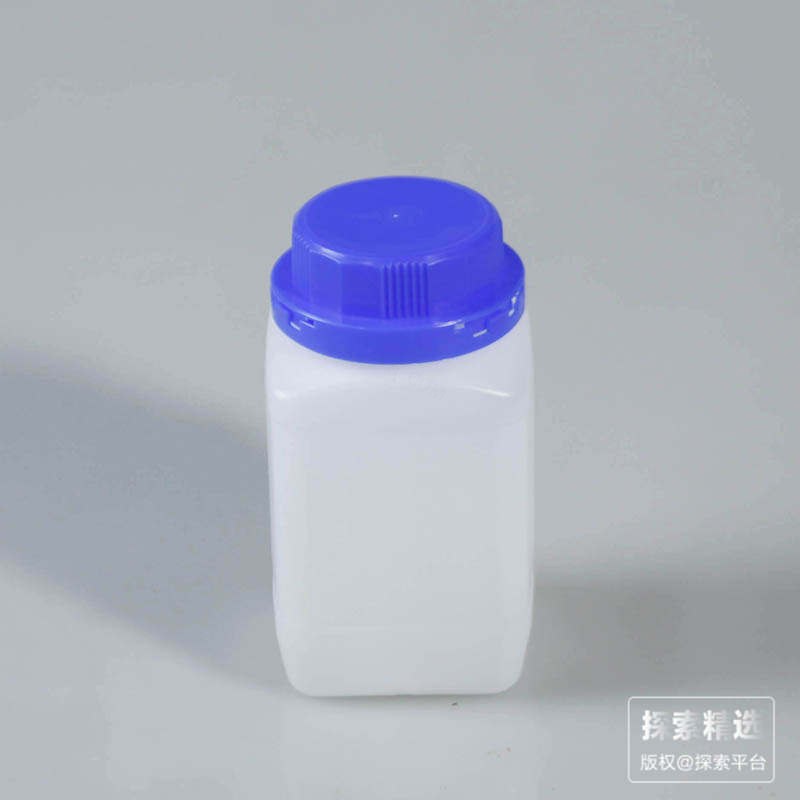 HDPE塑料方瓶蓝盖（带内盖）250ml