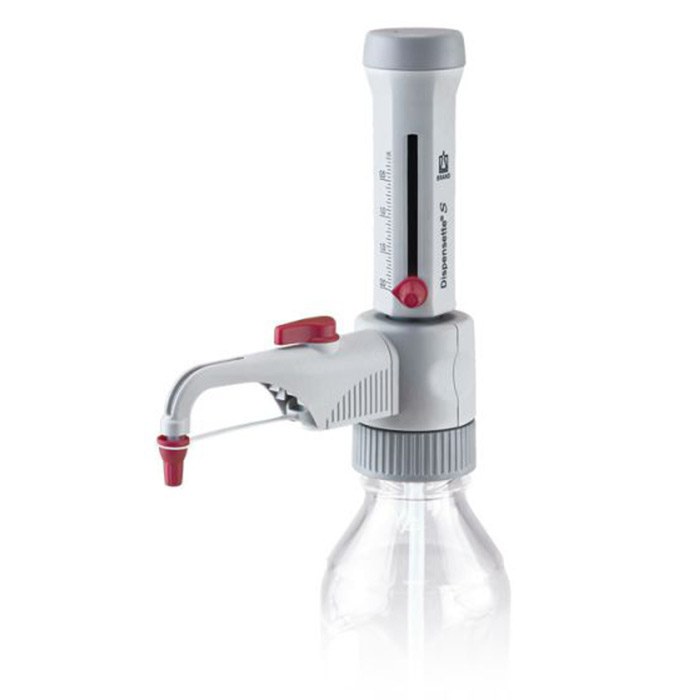 瓶口分液器 Dispensette S 游标可调 DE-M 标志 0.2-2ml 带回流阀