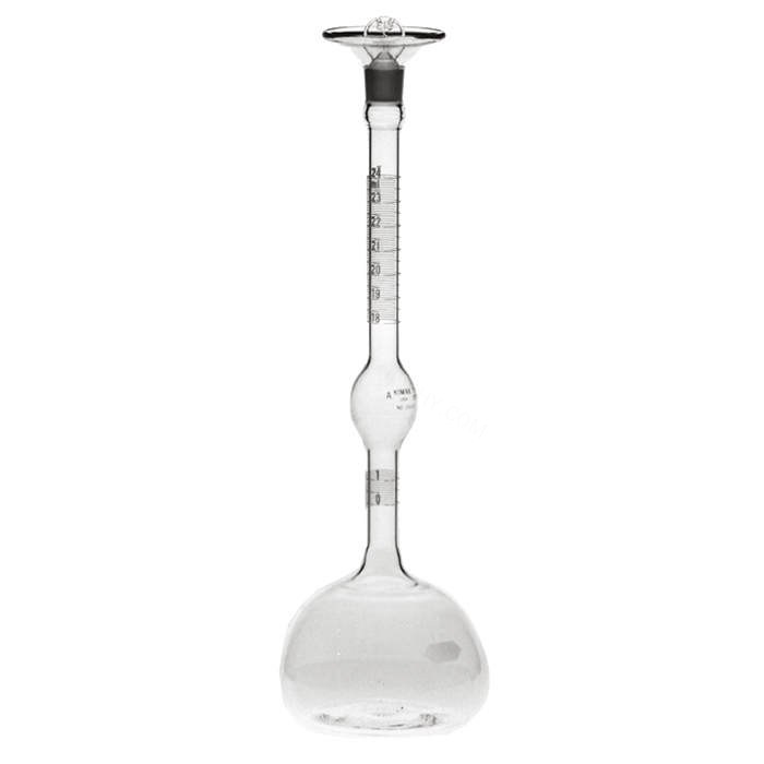 李氏比重瓶 管柱：24ml 瓶身：250ml 磨砂塞#：13#