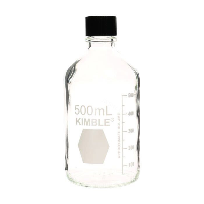血清试剂瓶 硼硅酸玻璃 500ml 88&times;192mm 橡胶垫片