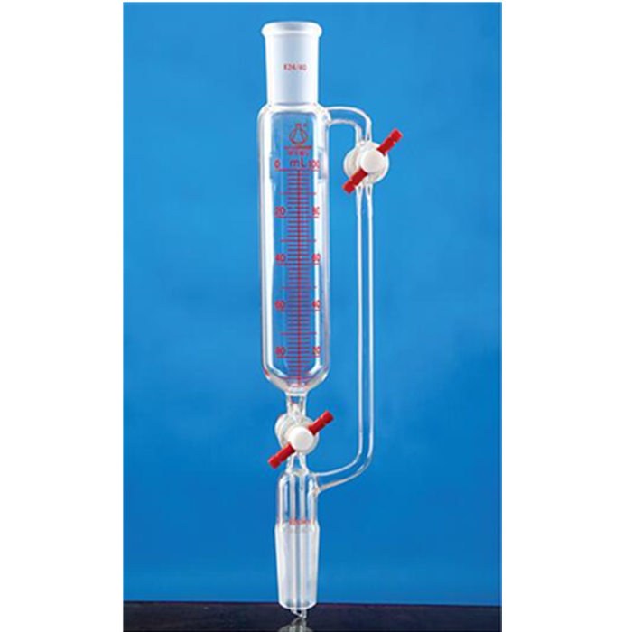带刻度双四氟节门恒压滴液漏斗 60ml/14# - 联华