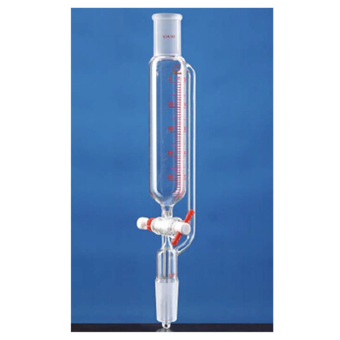 四氟带刻度精细可调恒压滴液漏斗 100ml/19# - 联华
