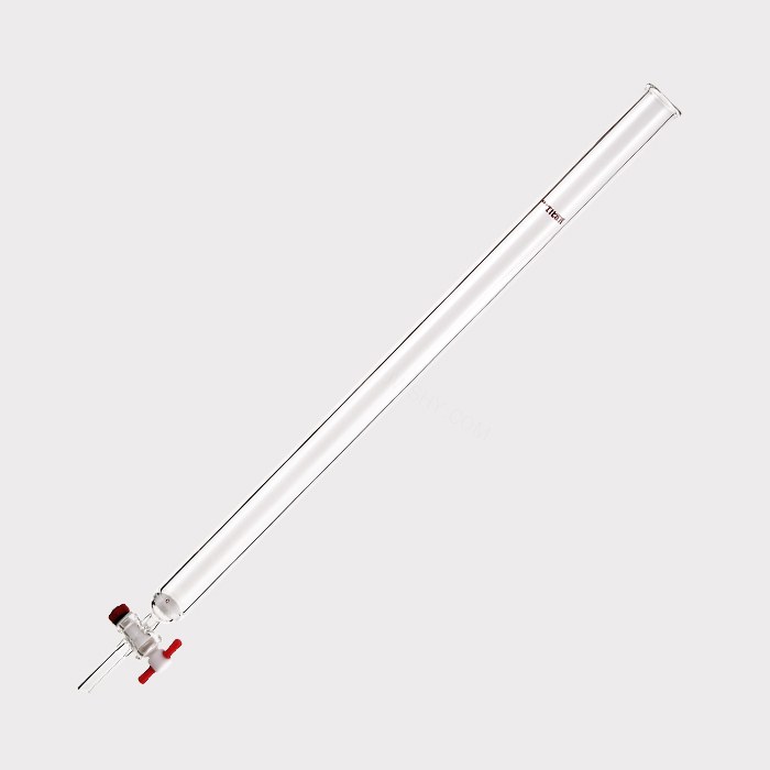 具砂板四氟节门层析柱 外径：26mm，有效长度：457mm，节门孔径：2mm 特优级