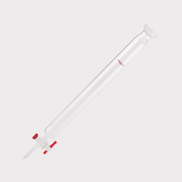 球磨口闪式层析柱 外径：32mm，有效长度：305mm，四氟节门孔径：2mm，35/20 特优级