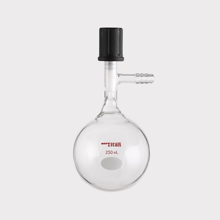 具小咀溶剂存储瓶 小咀外径：10mm，高真空阀：0-4mm，250ml 特优级
