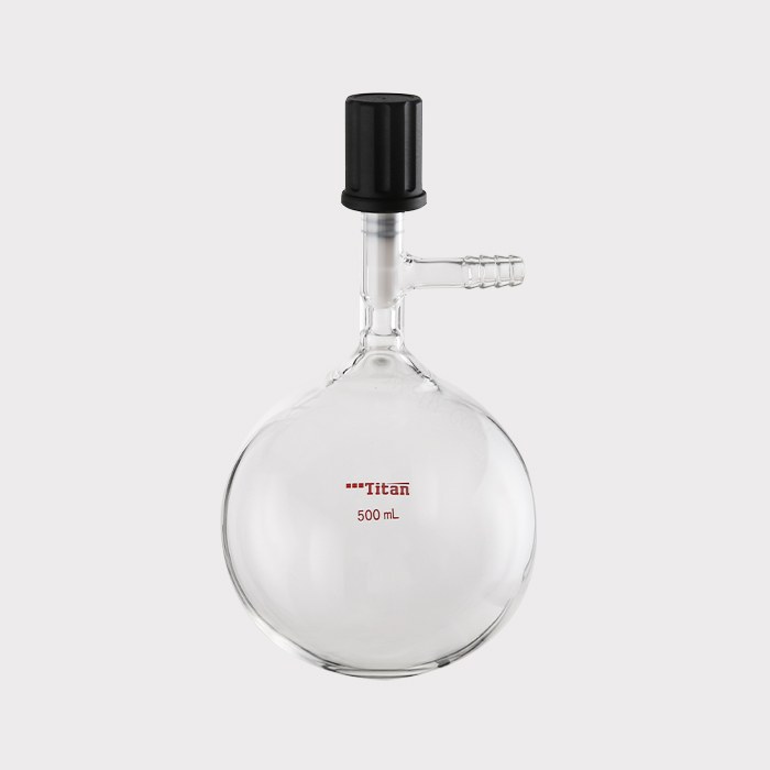 具小咀溶剂存储瓶 小咀外径:10mm,高真空阀:0-4mm,500ml 特优级 - ACESUN艾斯琳